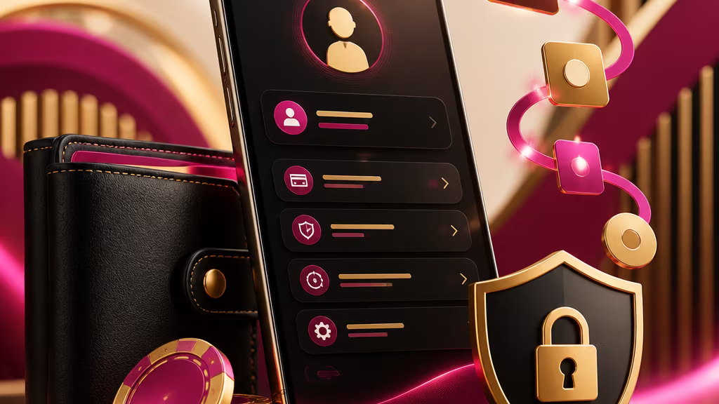 DelOro mobile account and cashier illustration