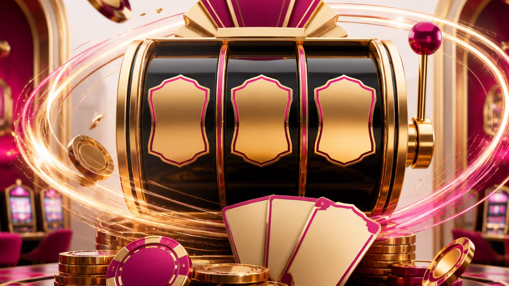 DelOro free spins scene with abstract slot cards